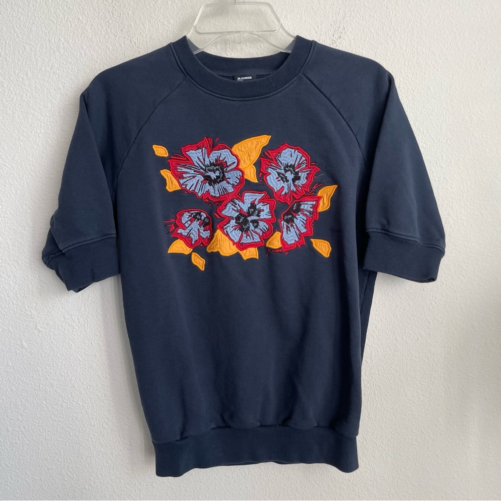 Jil Sanders NAVY Short Sleeve SweaterShirt